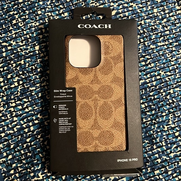 Coach Signature Canvas IPhone 15 Pro Case - Picture 2 of 4